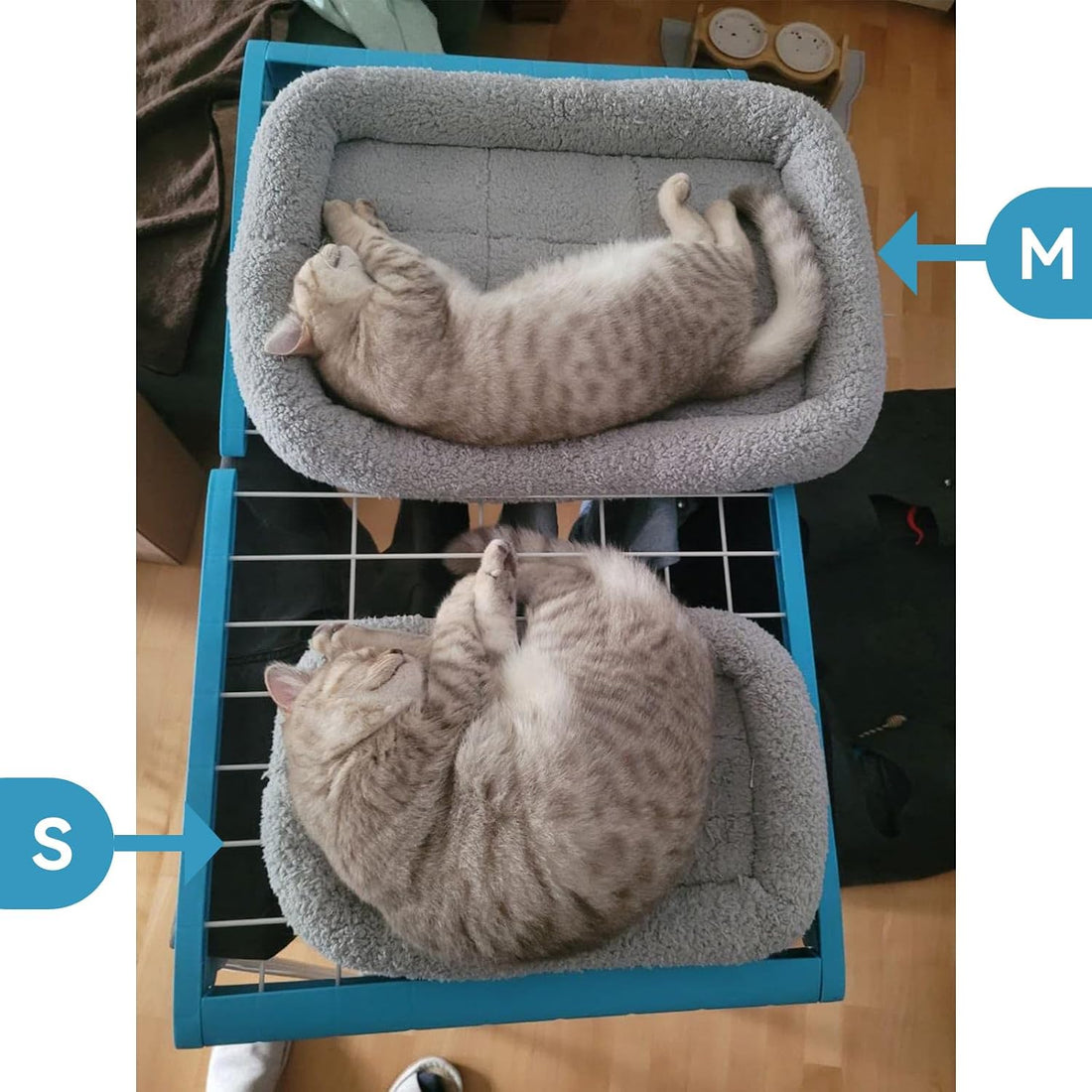 PETLESO Small Cat Bed Mat, 22" x 16" Plush Cushion with Surrounding