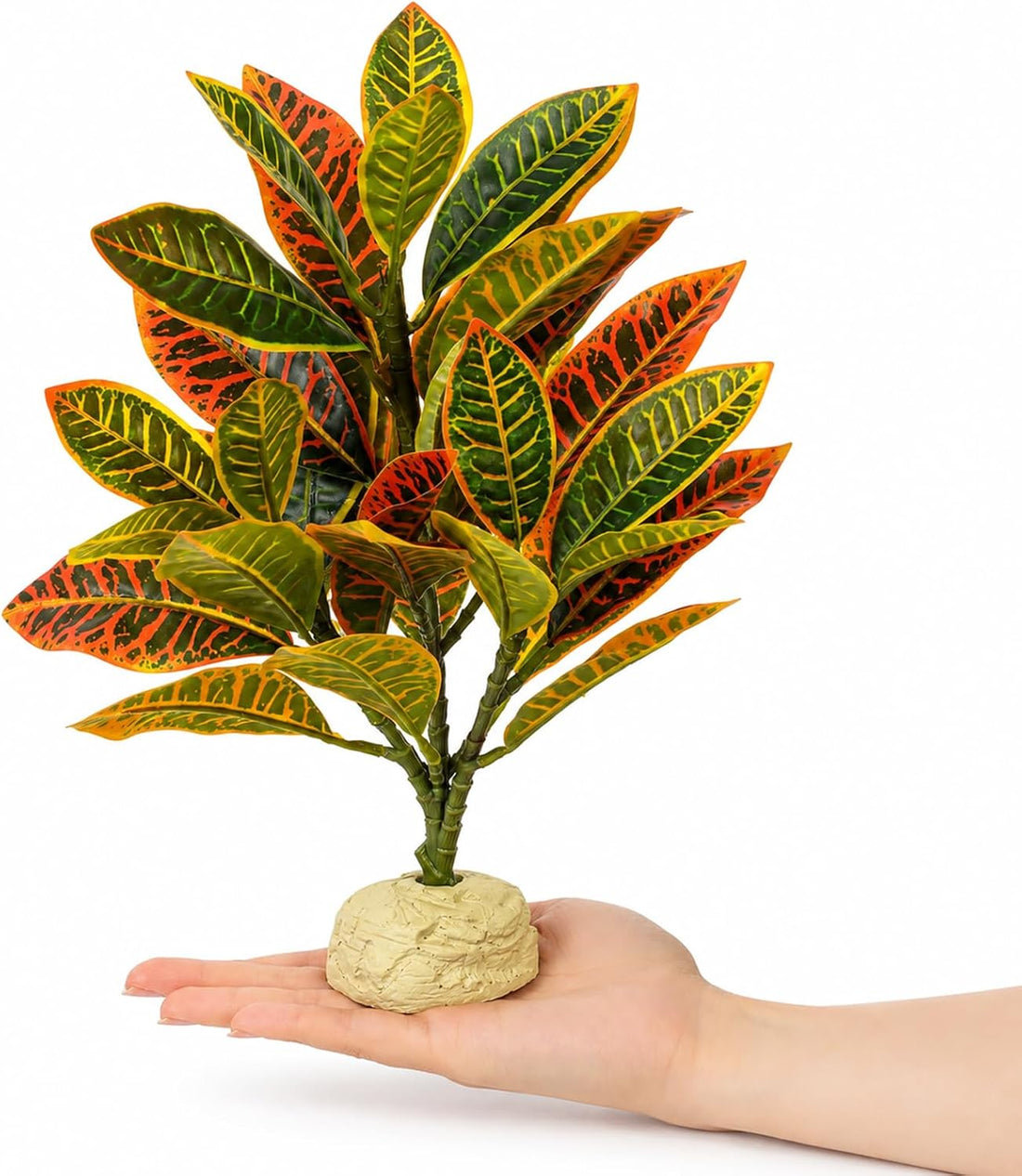EupHHonycs Reptile Plants Artificial Leaves Reptile Tank Decorations