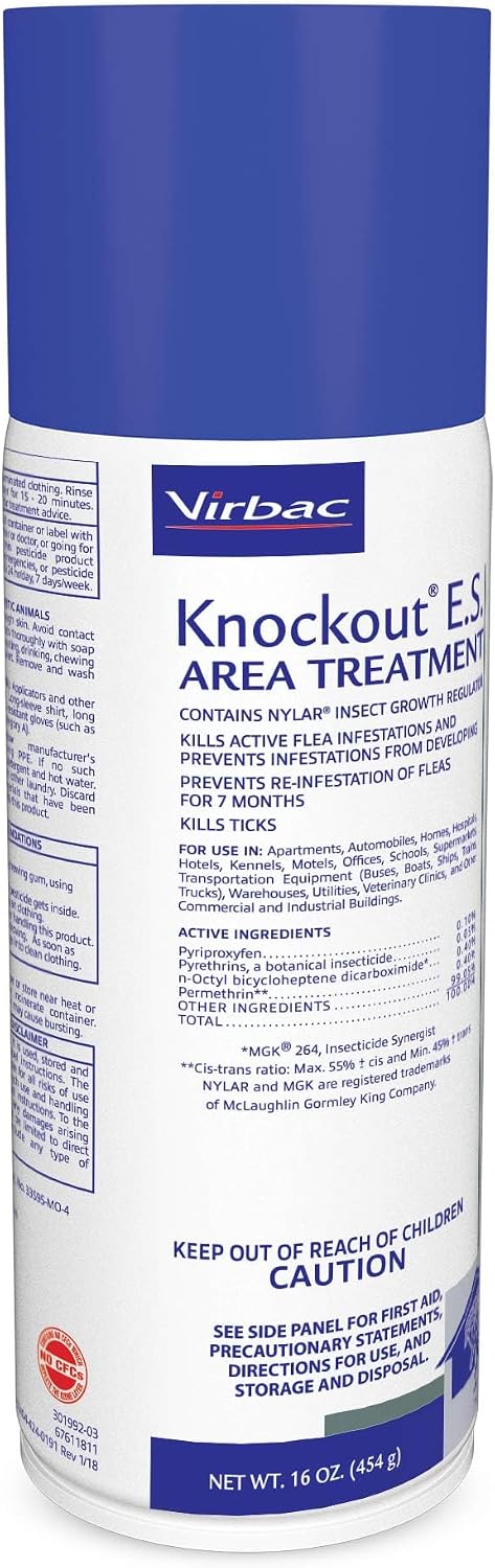 Virbac KNOCKOUT® E.S. Area Treatment Carpet Spray, Kills Fleas