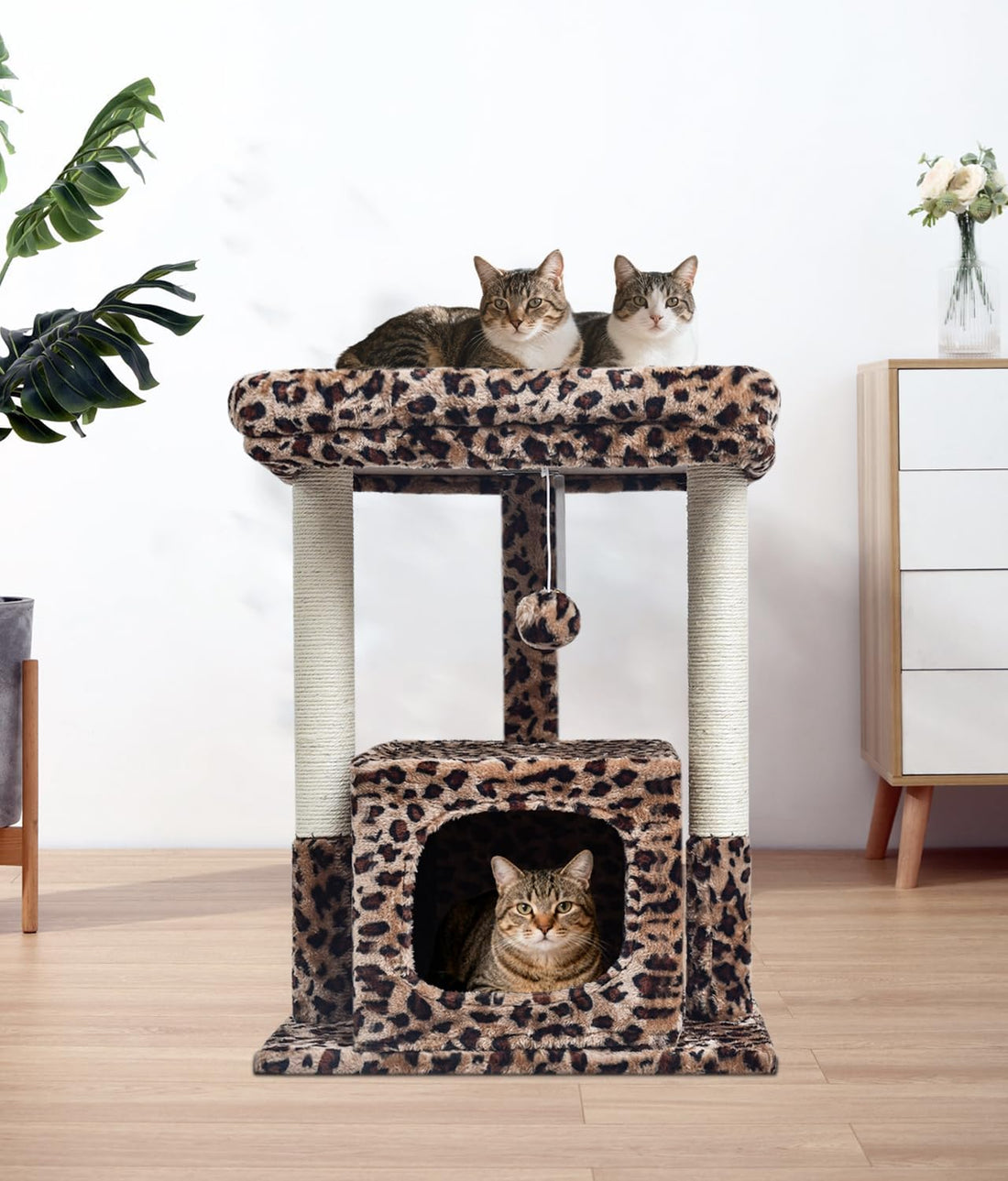 SYANDLVY 27" Cat Tree for Indoor Cats