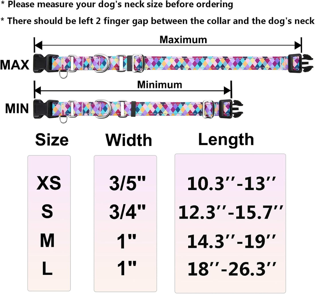 Reflective Martingale Collar for Dogs with Quick Release Buckle No