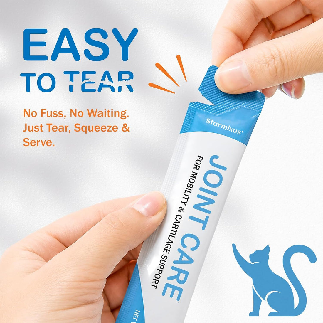 Lickable Cat Treats, Cat Joint Supplement with Glucosamine for Cats