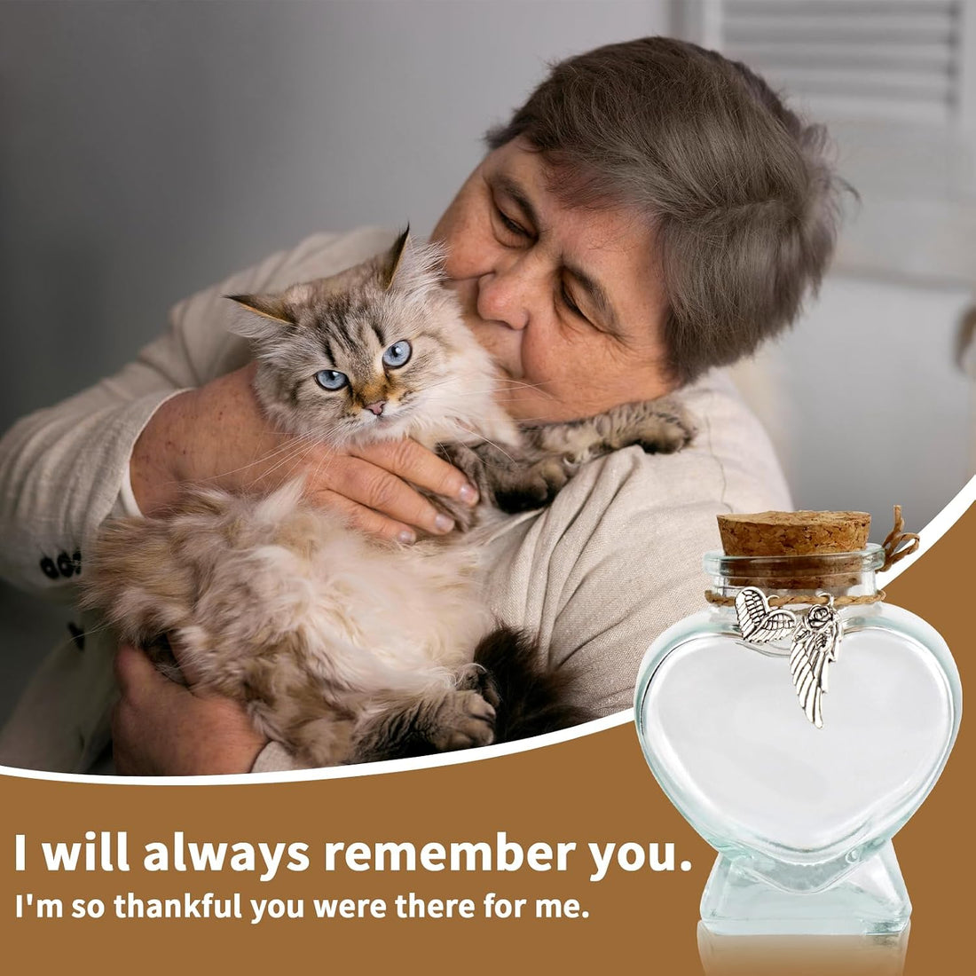 COSOWO Pet Hair Keepsake Bottle for Dogs & Cats
