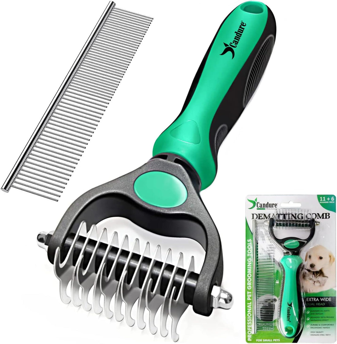 Candure Dog Brush for Shedding & Effective Hair Removal