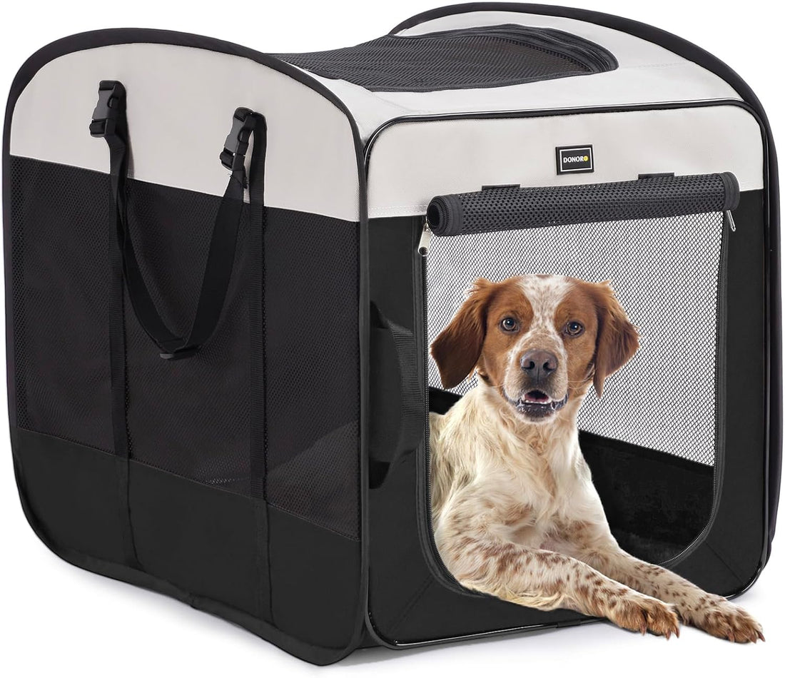 DONORO Dog Kennels and Crates for Medium Dogs