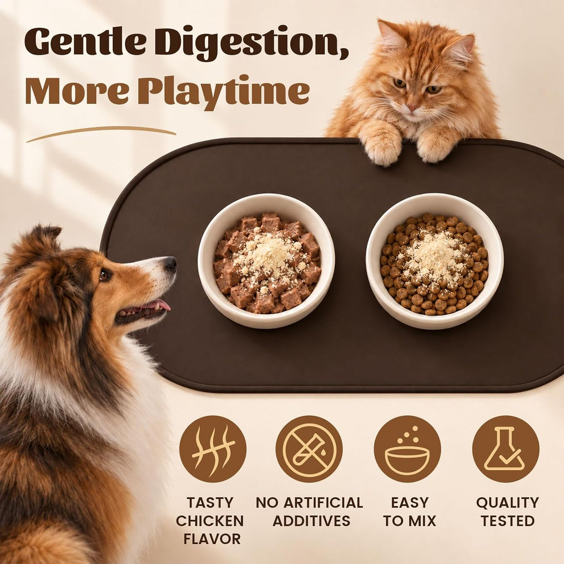 10X Digestive Enzymes for Dogs & Cats, Pancreatic Enzymes Powder