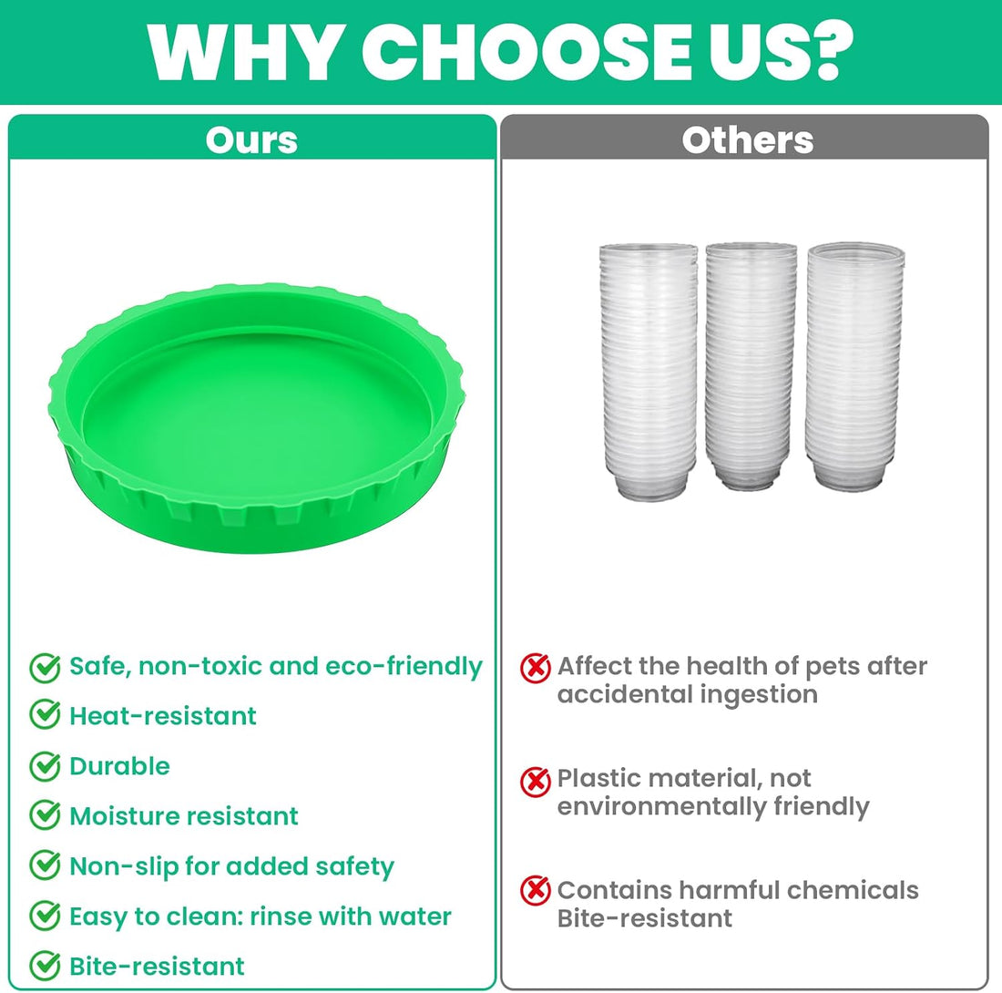 6 PCS Gecko Feeding Cups,Reusable Silicone Gecko Food Dish