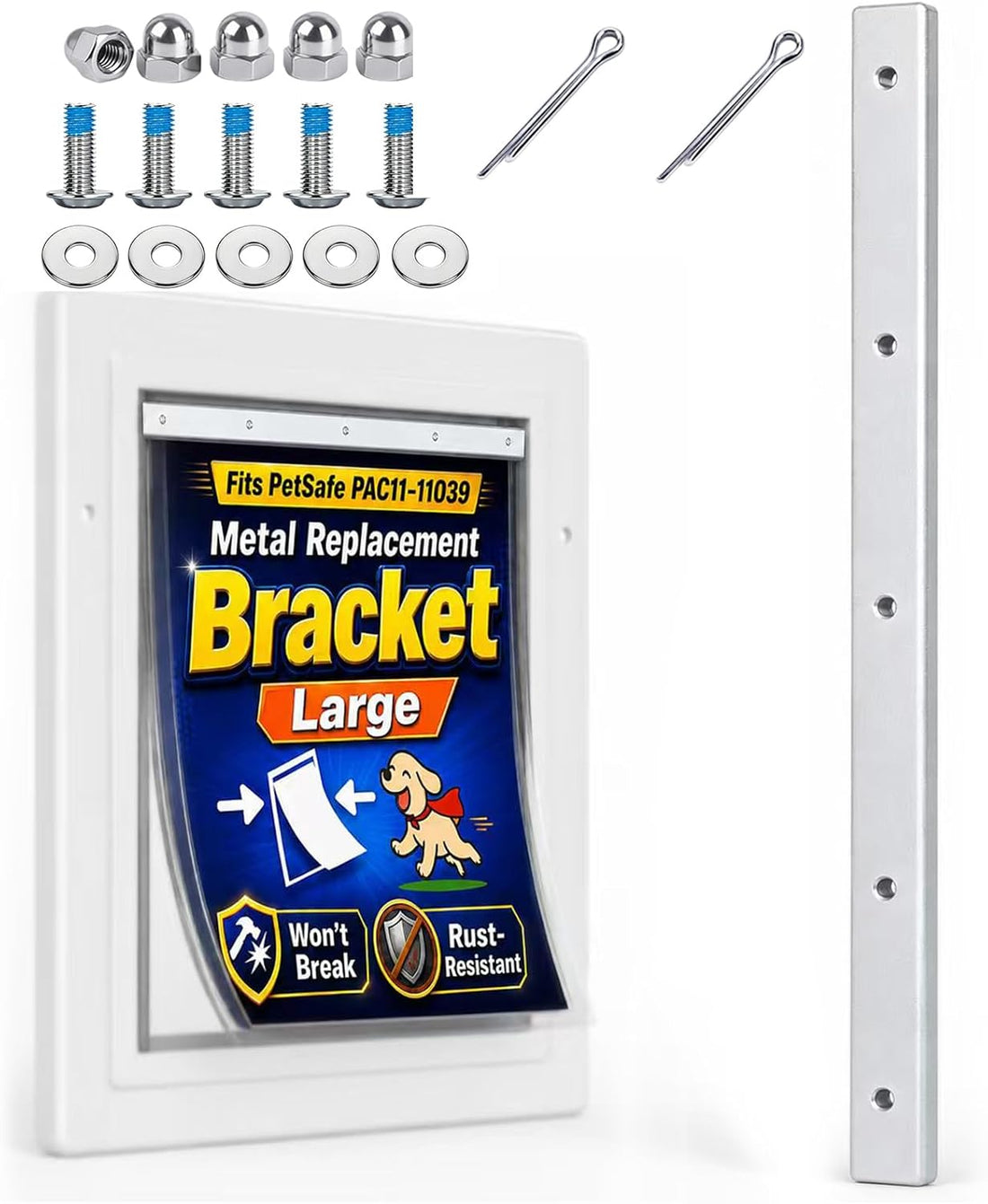 X-Large Alum. Dog Door Flap Bracket Kit for PetSafe PAC11-11040