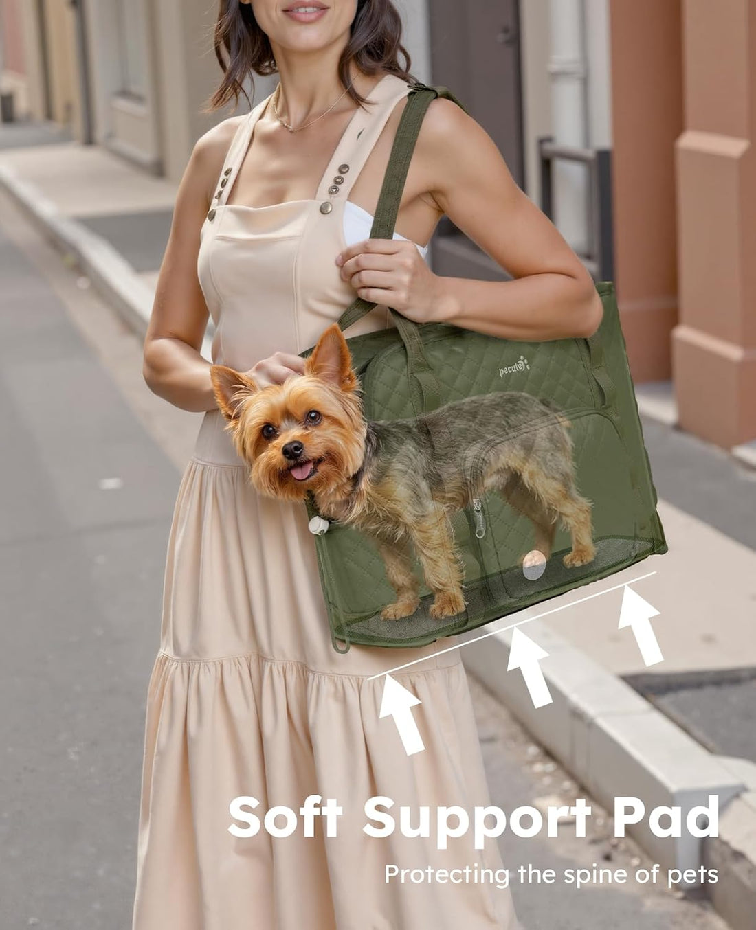 Pecute Dog Purse Carrier, Dog Carrier with Pockets for Small Dogs