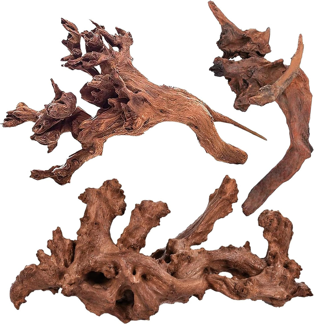 WDEFUN 3 PCS Natural Driftwood for Aquarium Decor Fish Tank