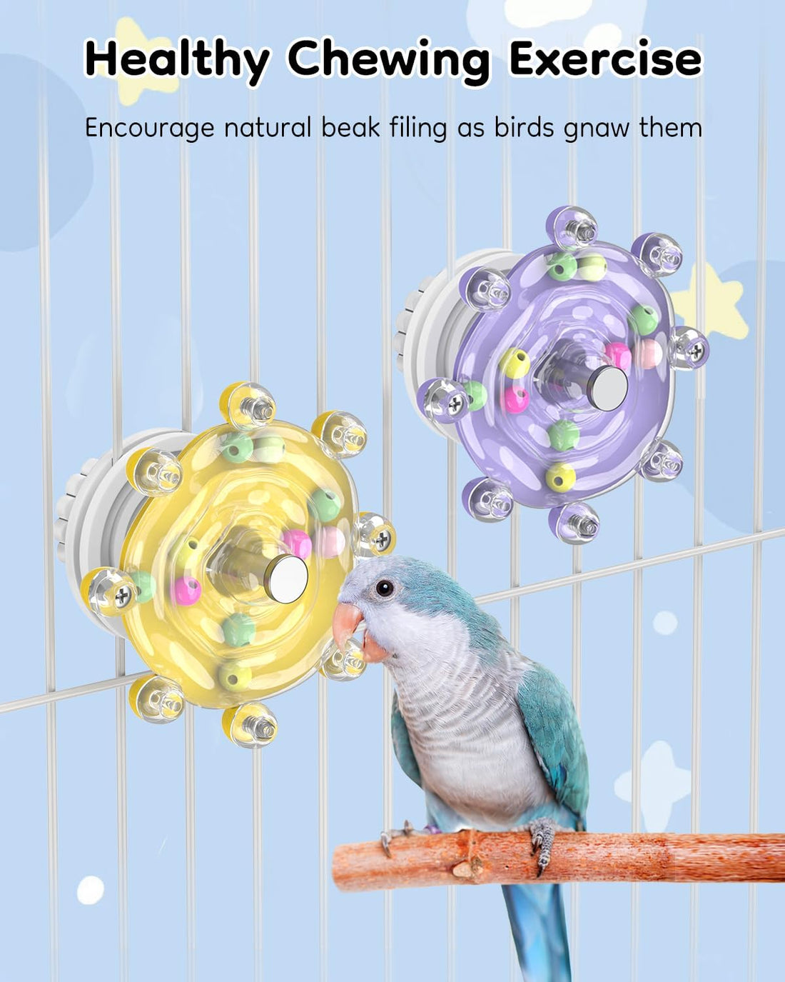 Pawfly 2 Pcs Bird Toys for Parakeets