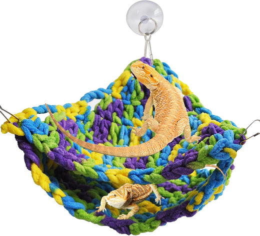 kathson Soft Bearded Dragon Hammock Double-Layered Reptiles Hammock