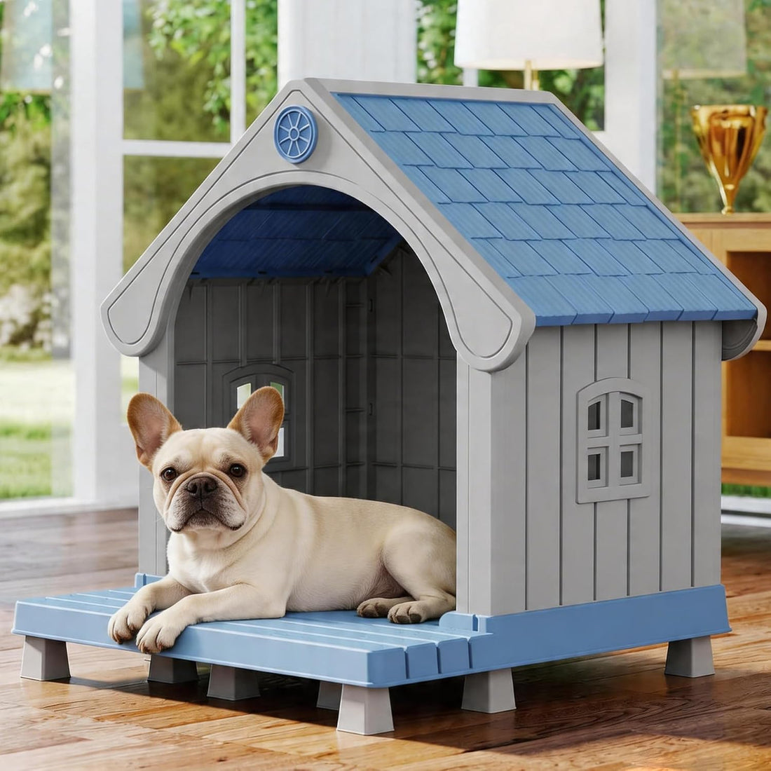 Fancyango Medium Large Dog House Outdoor Indoor