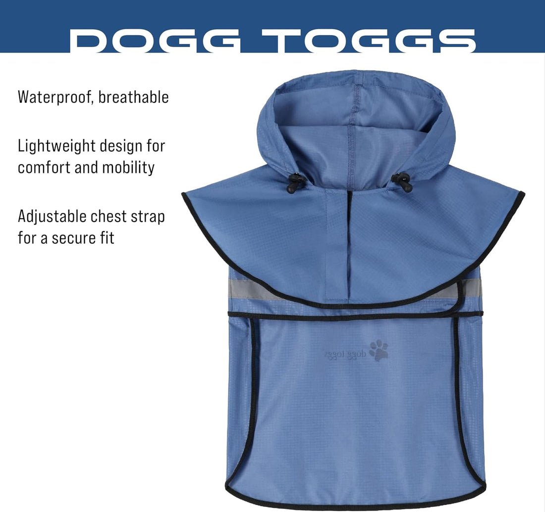FROGG TOGGS Dogg Toggs Raincoat, Blue, Size LG