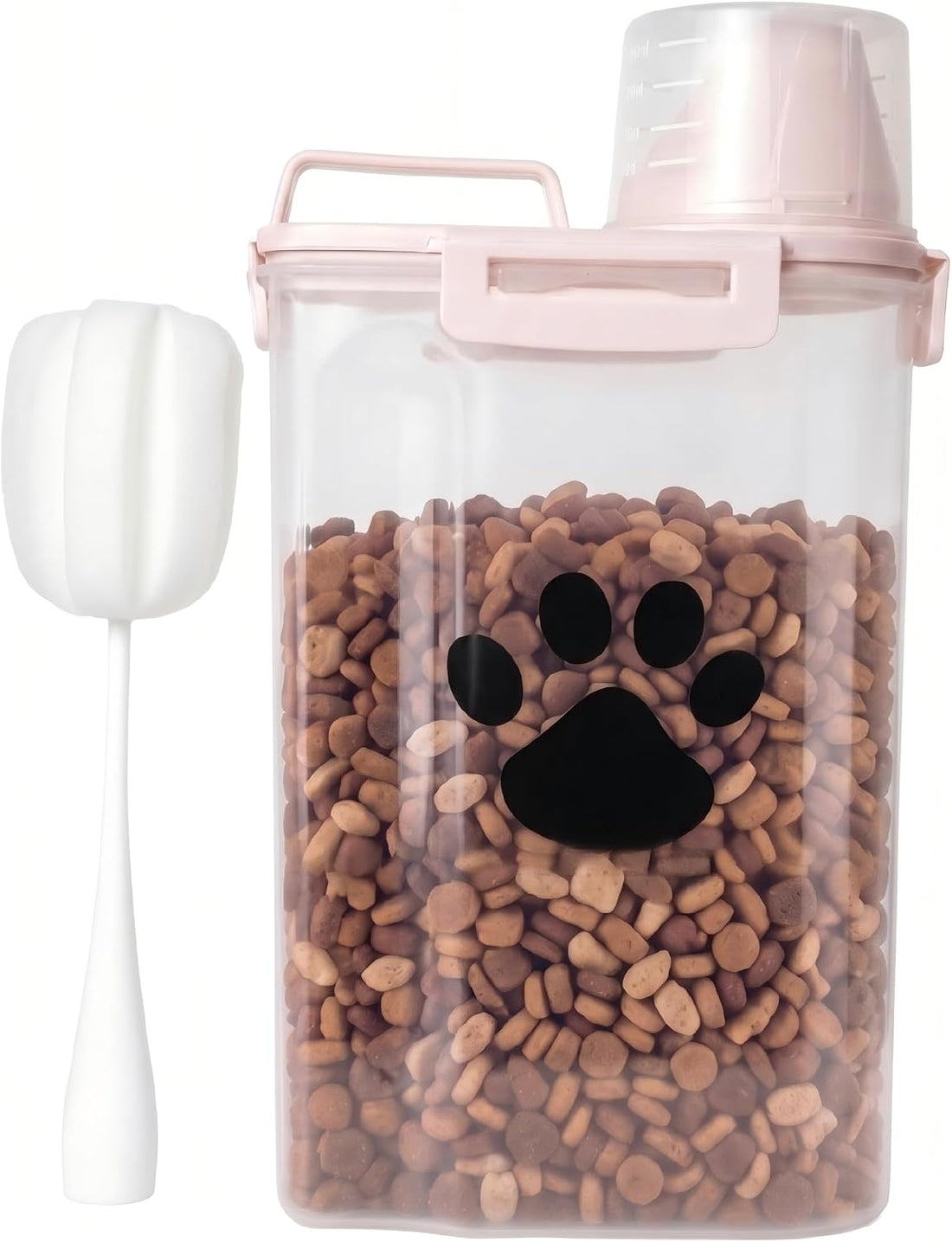 5-7Lbs Airtight Dog Cat Food Storage Container with cleaning brush