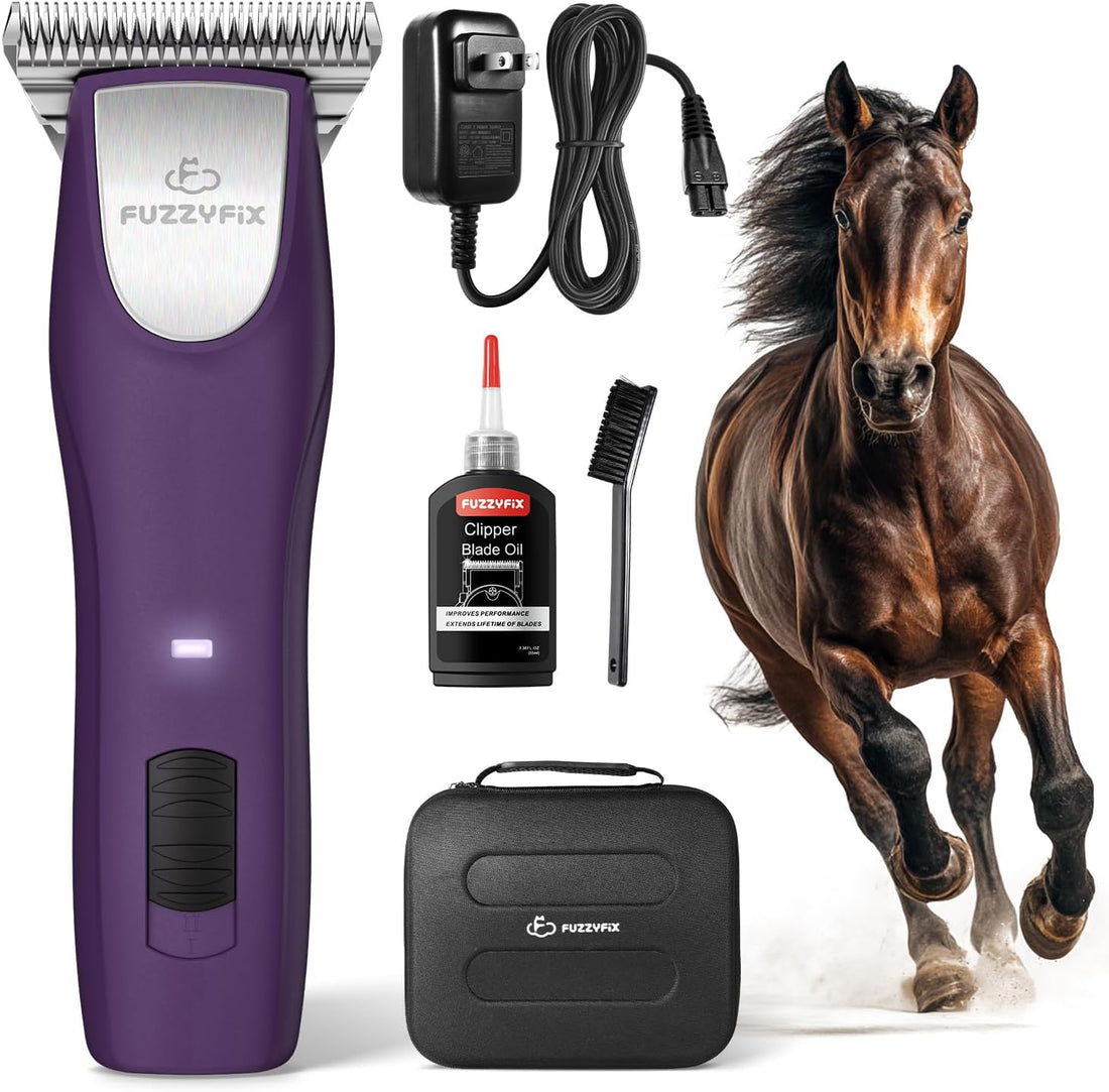 Professional Horse Clippers Cordless Detachable Wide Blade 2 Speed