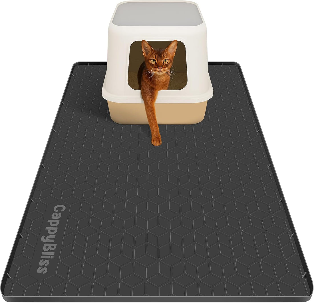 Cat Litter Mat, 34"x22" Waterproof Silicone, Litter Trapping