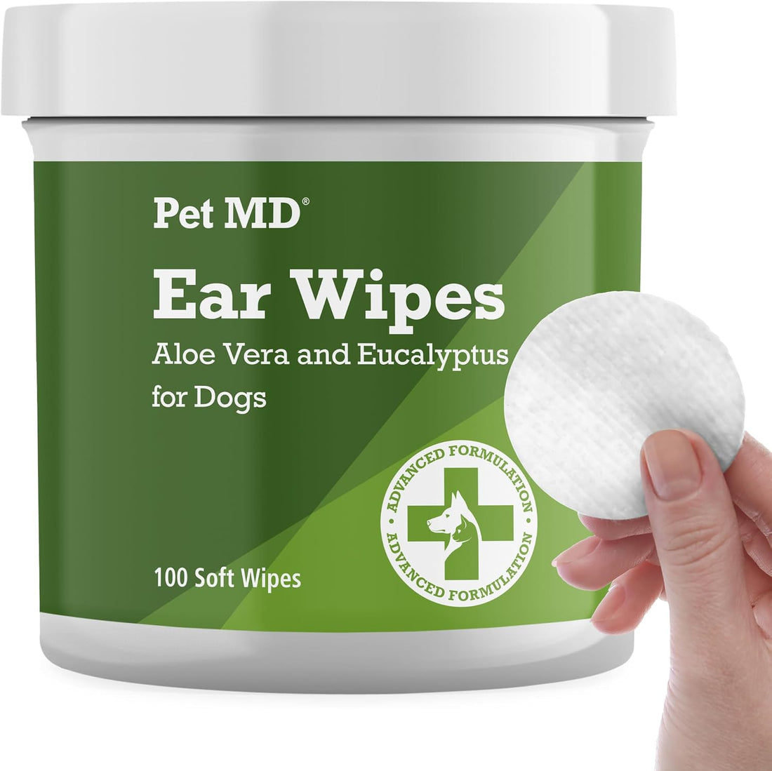 Pet MD Dog Ear Cleaning Wipes – Otic Cleanser for Dogs