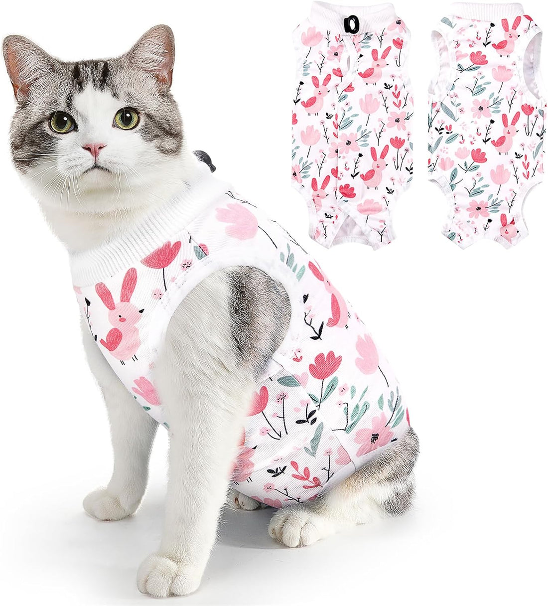 SlowTon Cat Recovery Suit, Cat Onesie for Cats After Surgery, FLBL S