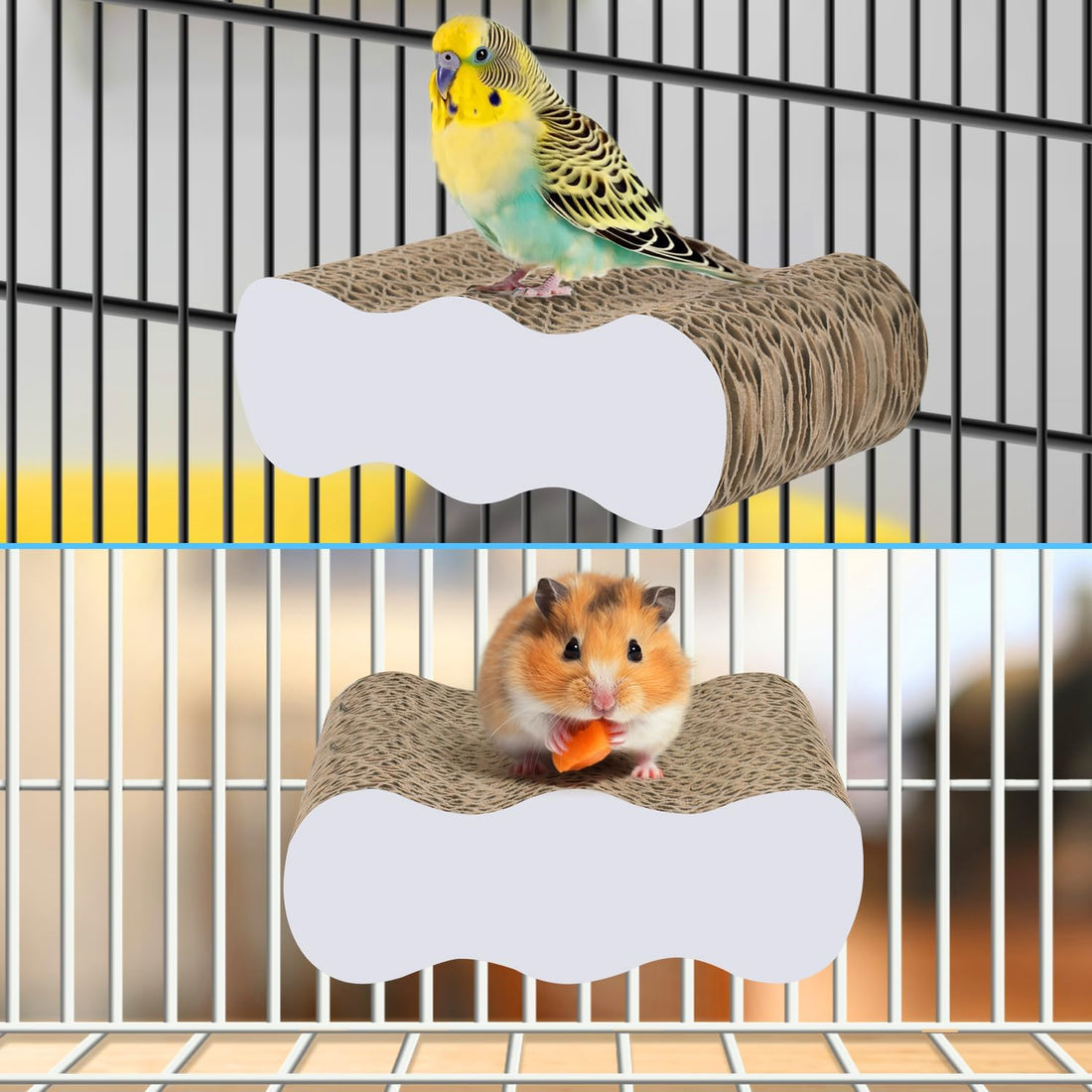 KATUMO Bird Perch Conure Cage Stand Parakeet Shredder Foraging Toys
