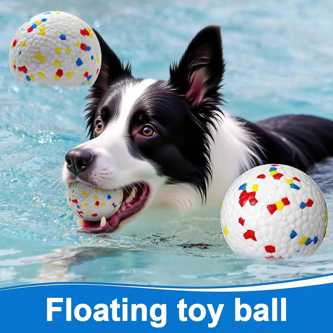6 Pack Dog Toy Balls, 2.3 Inch ETPU Material