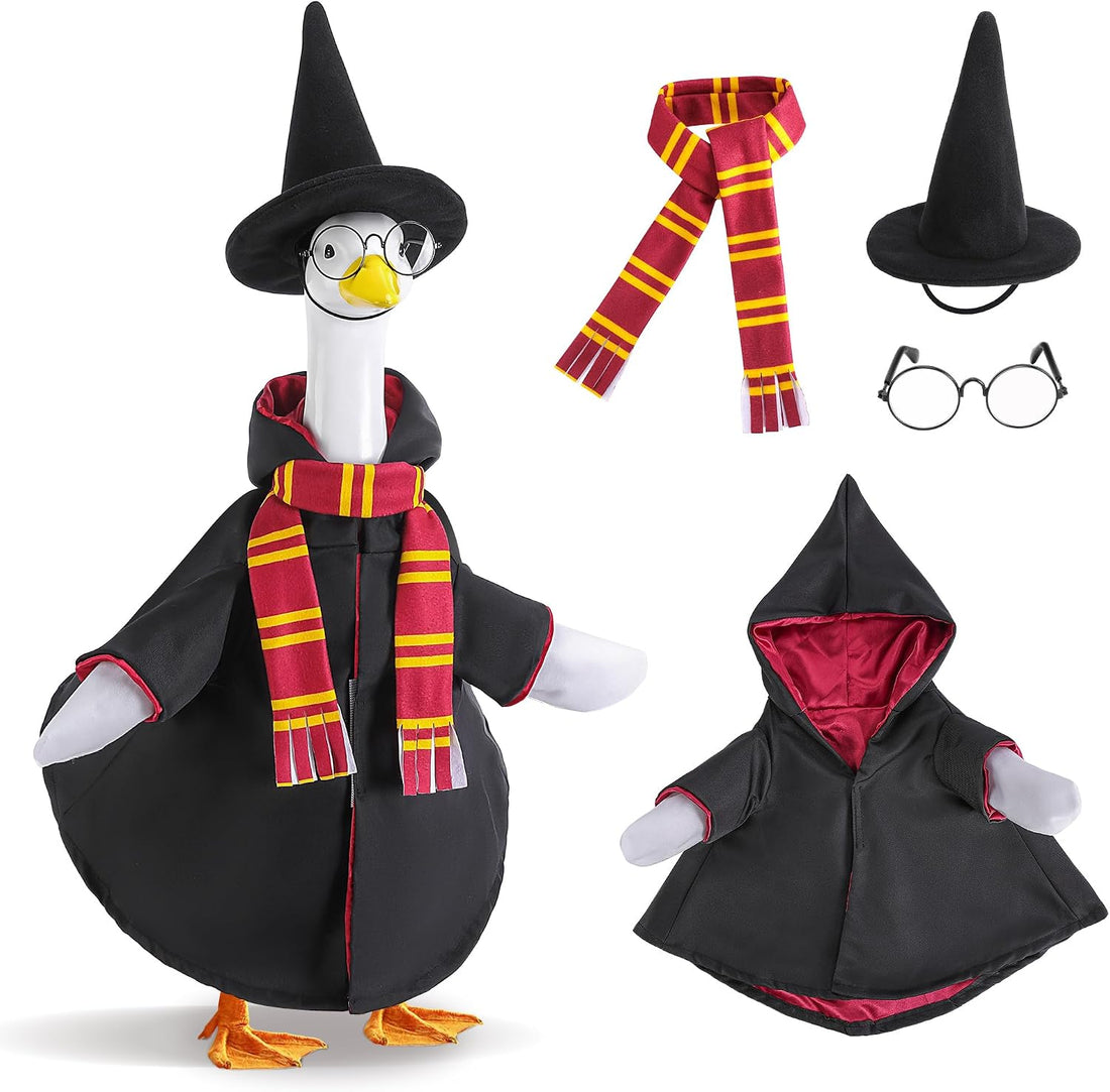 4Pcs Halloween Wizard Goose Outfits
