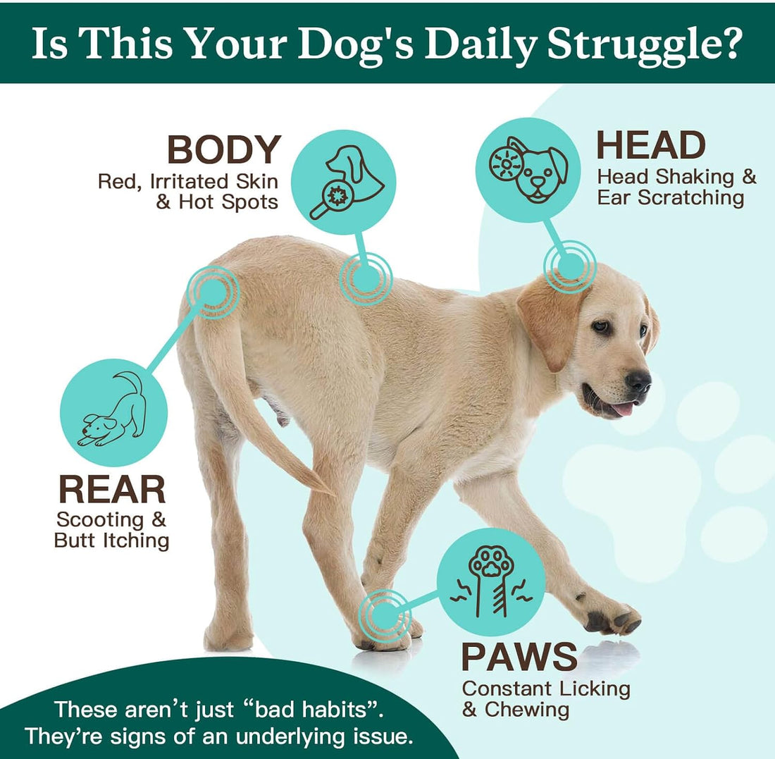 NATURE TARGET Dog Allergy Relief Freeze Dried Chews, with Probiotics