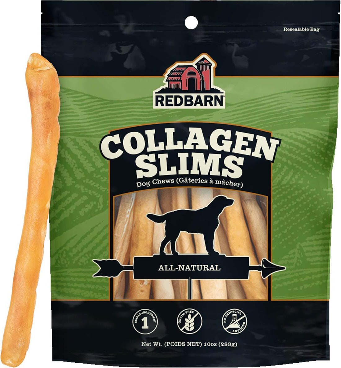 Redbarn Collagen Slims 100% Natural Beef Dog Chew, Single Ingredient
