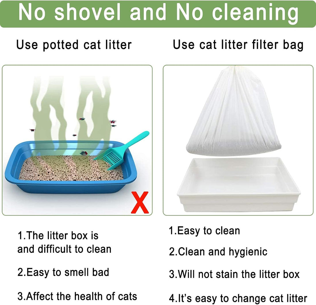 Mygeromon Cat Litter Box Liners Sifting Large 7 Count with Holes