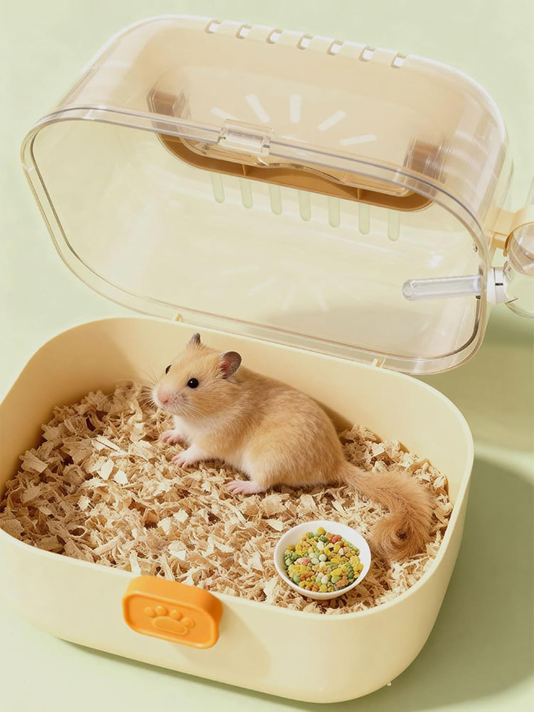 Hamster Carrier Cage with Water Bottle for Golden & Dwarf Hamsters
