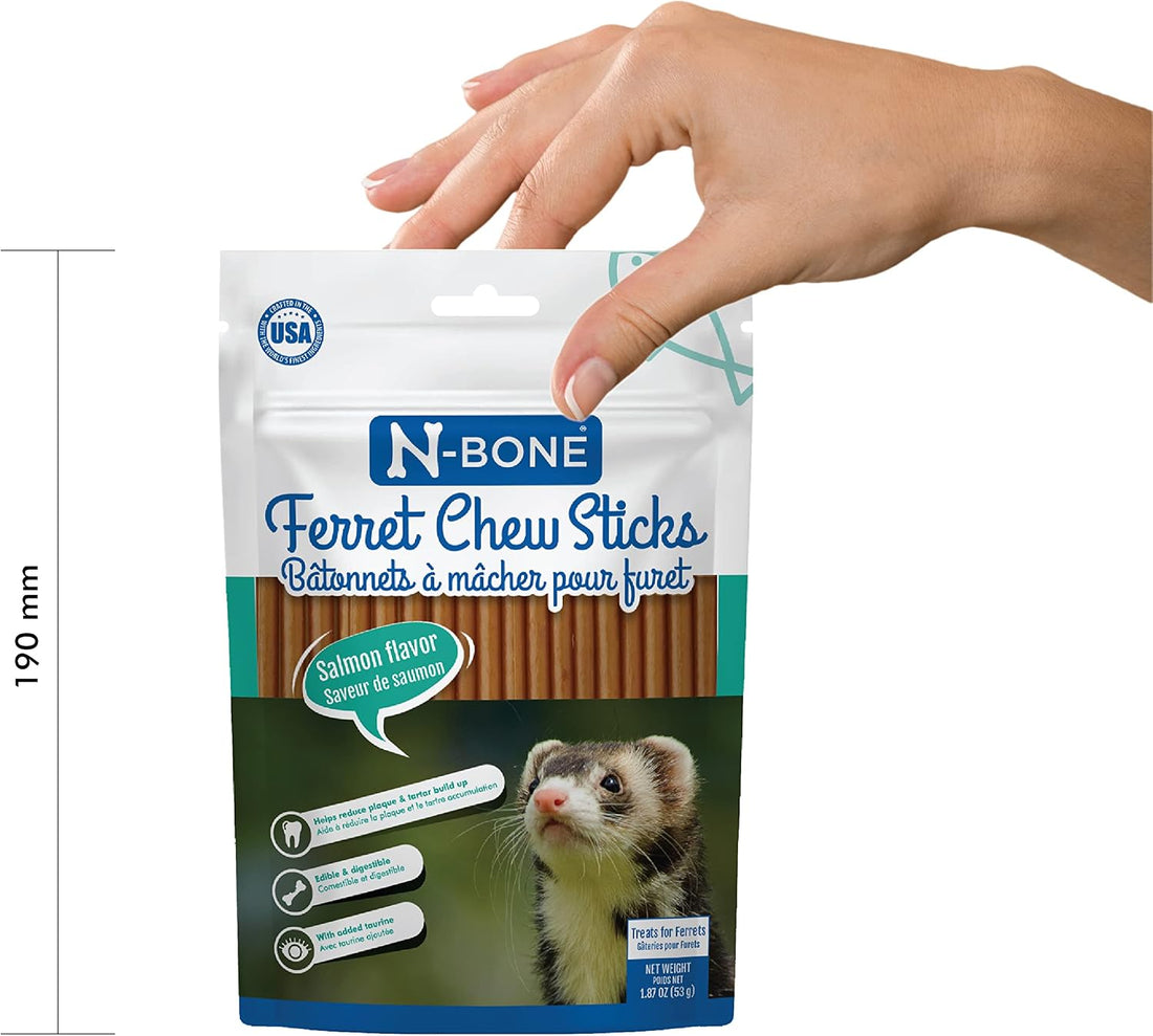 N-Bone Ferret Chew Sticks, Salmon Flavor