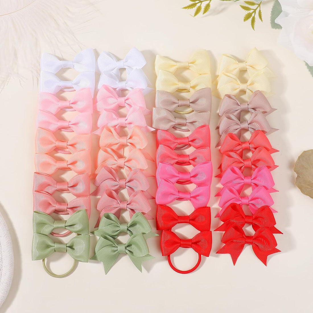 yoyokid 40PCS 2Inch Puppy Dog Hair Bows with Clips & Rubber Bands