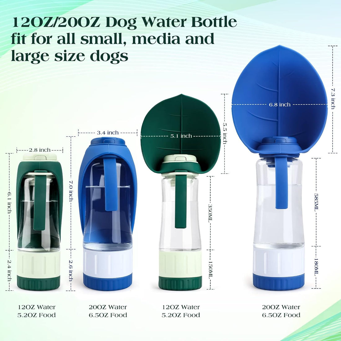 TIOVERY Upgraded Dog Water Bottle