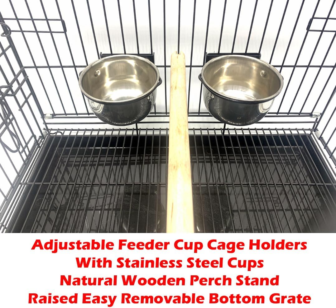 Large Easy Portable Durable Metal Travel/Veterinary Parrot Bird