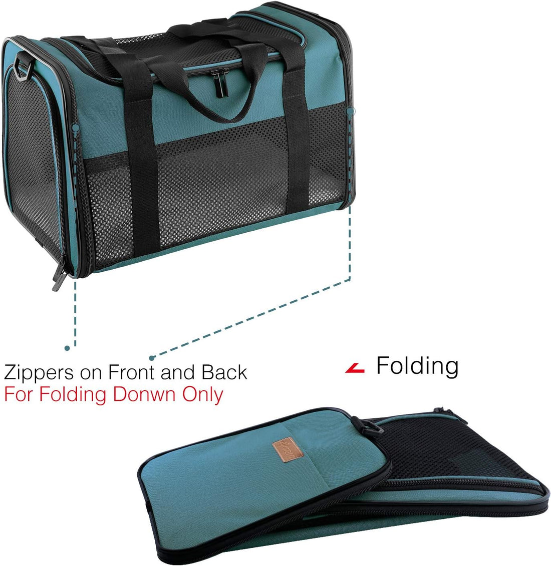Cat Carrier - Portable Foldable Dog Pet Carrier