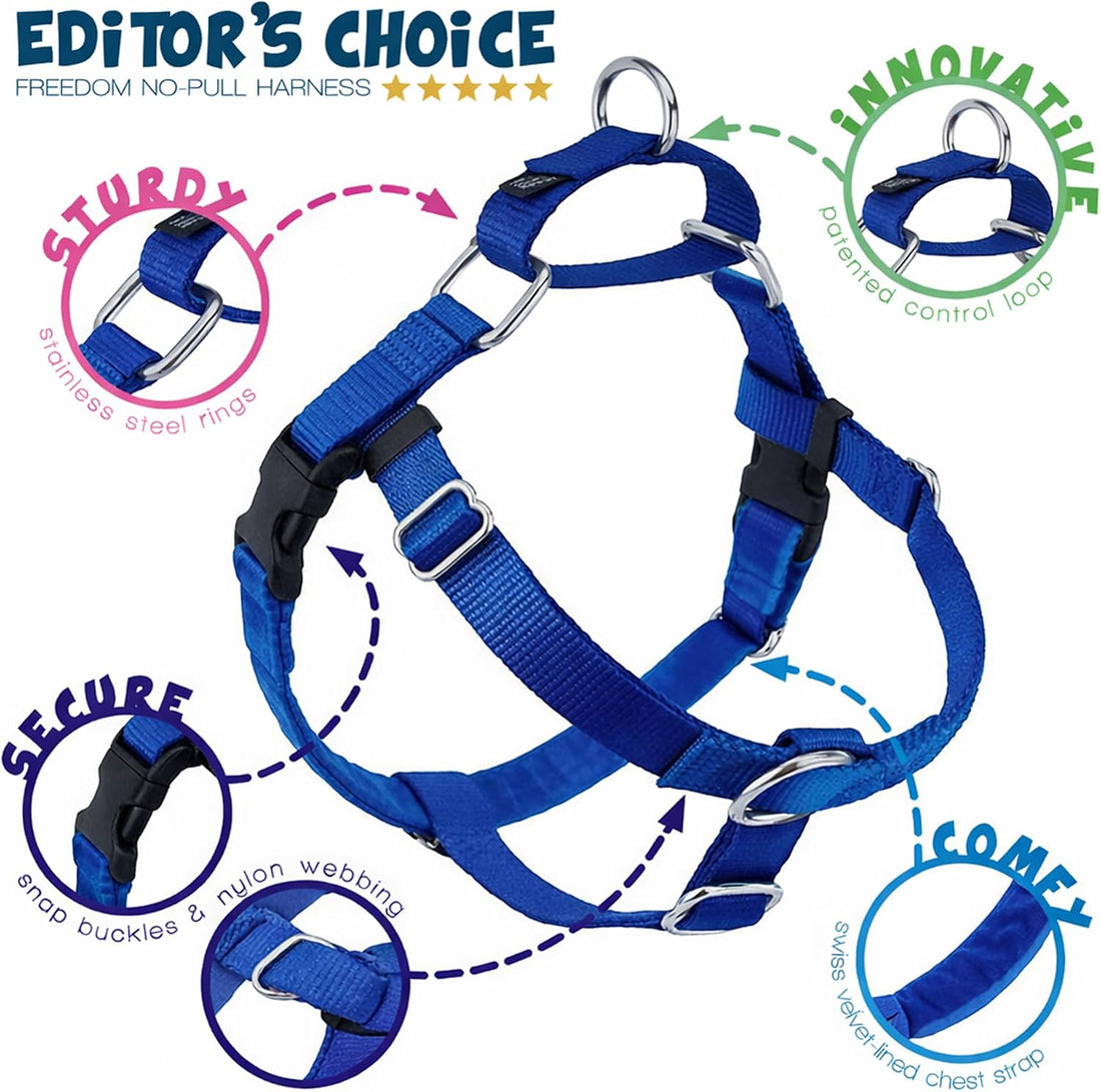 2 Hounds Design Freedom No Pull Dog Harness and Leash, 1" LG