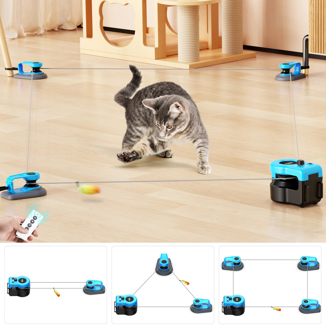AsFrost Upgraded Interactive Cat Toy for Indoor Cats