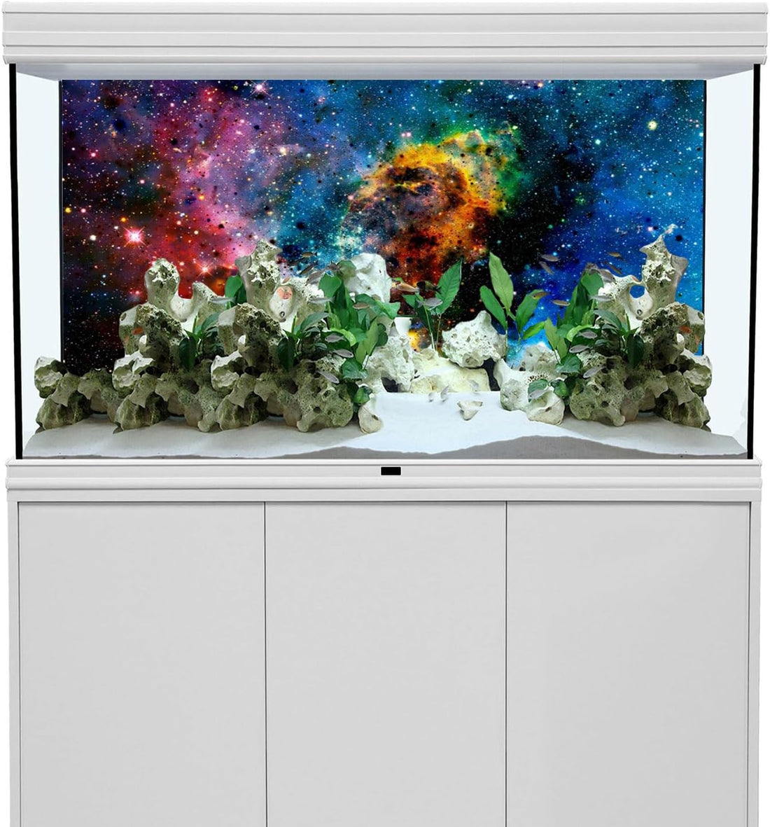 72x18 inches Galaxy Aquarium Background Stars Universe Fish Tank