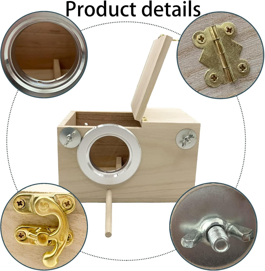 MUYG Parakeet Breeding Box Birds Natural Wooden House Lovebird