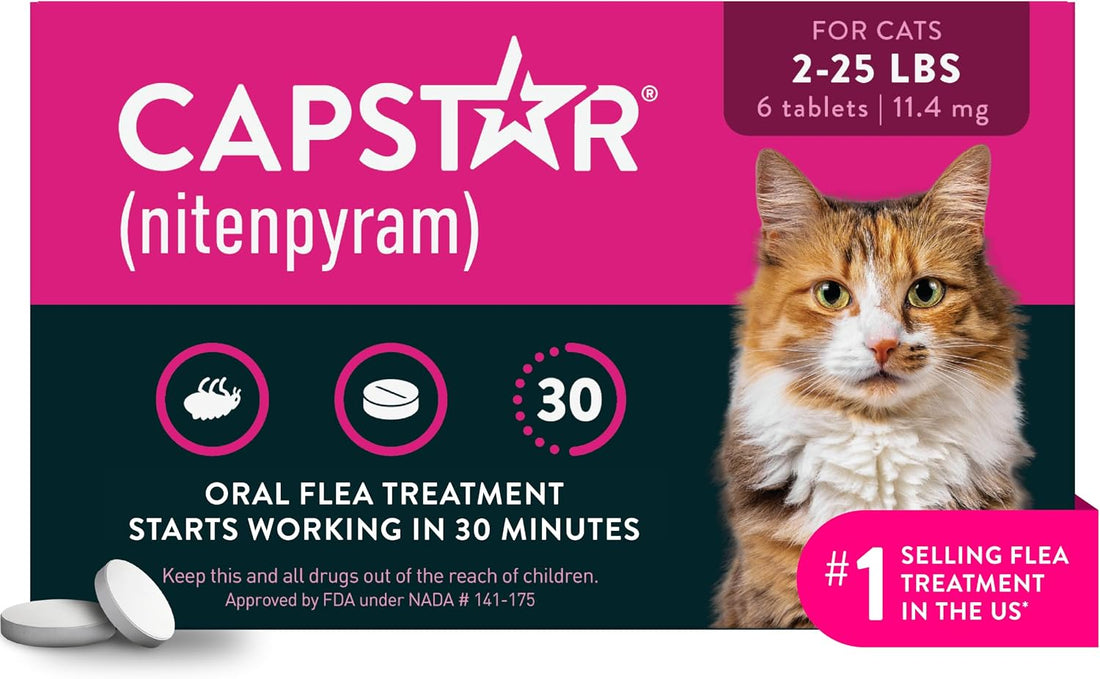 Capstar Cat Flea Treatment, Fast-Acting Oral Flea Treatment for Cats