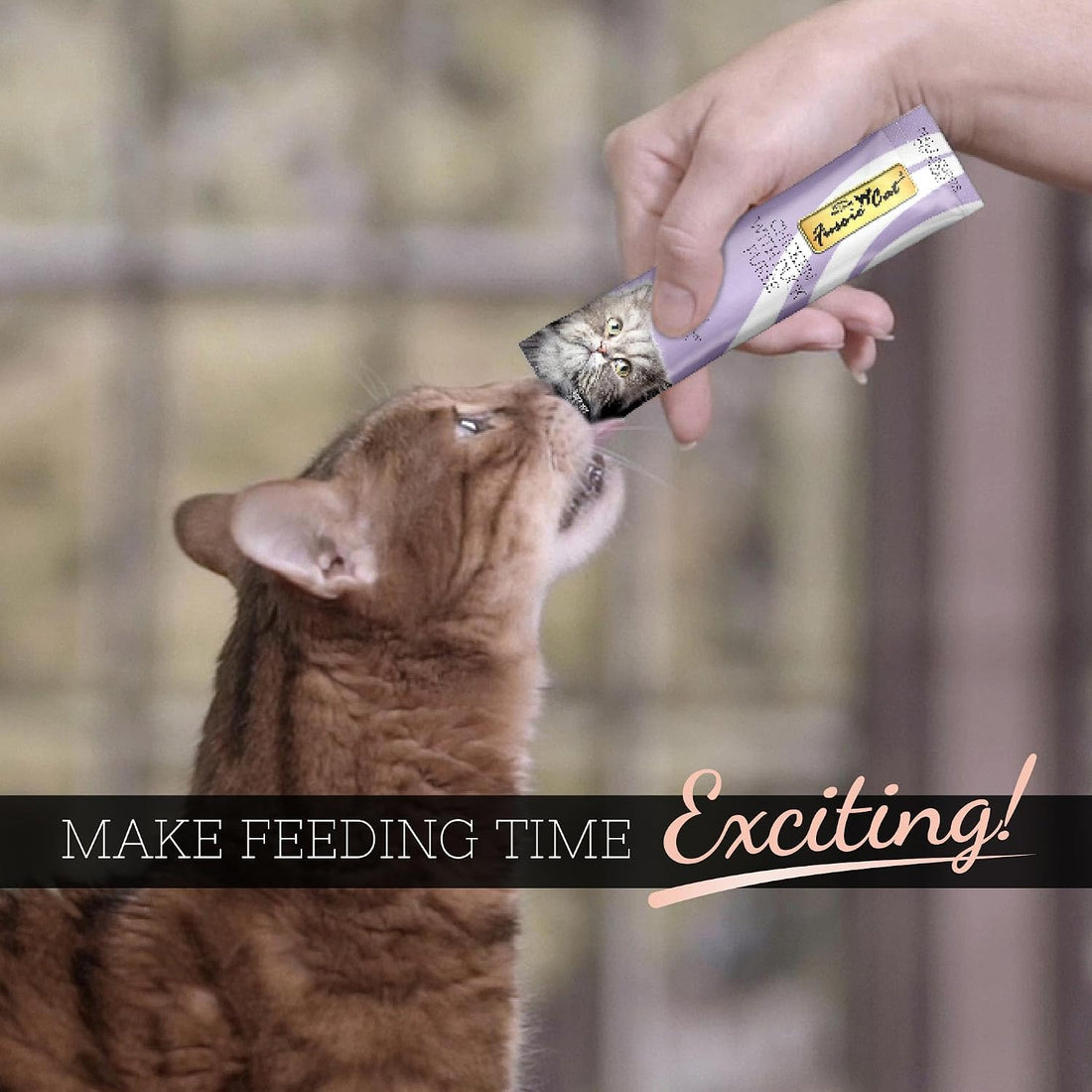 Fussie Cat Chicken & Duck Puree, Lickable Cat Treats, 0.5oz x4