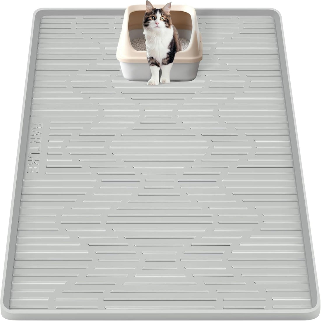 Silicone Cat Litter Box Mat 55"x 38" Extra Large Cat Rubber Mat
