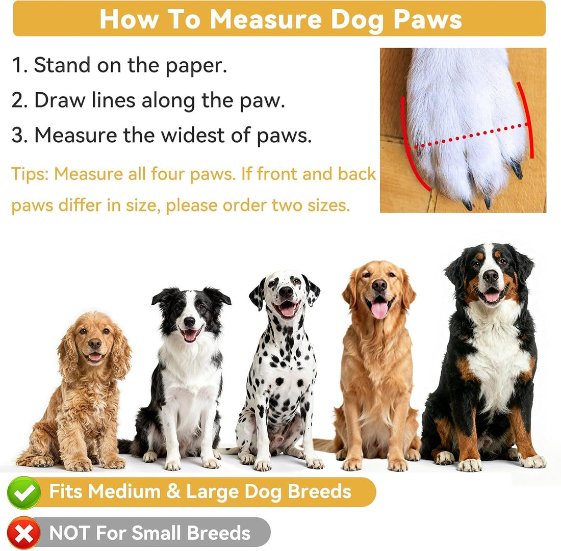 Dimicoo Breathable Dog Boots for Medium Large Dogs,Non-Slip Dog Shoes