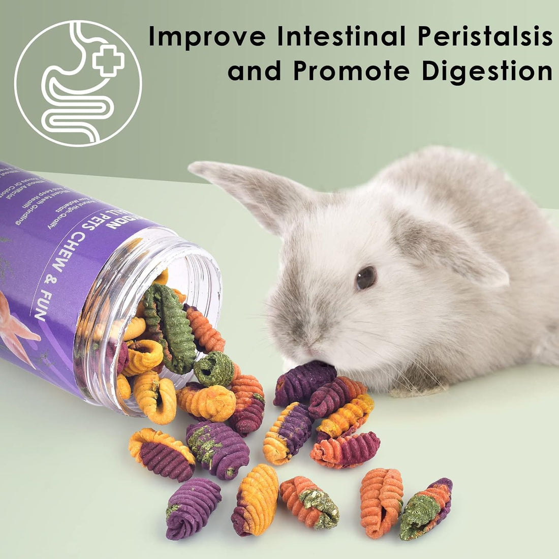 ERKOON Chinchilla Treats, Chew Toys for Teeth for Rabbit Guinea Pig