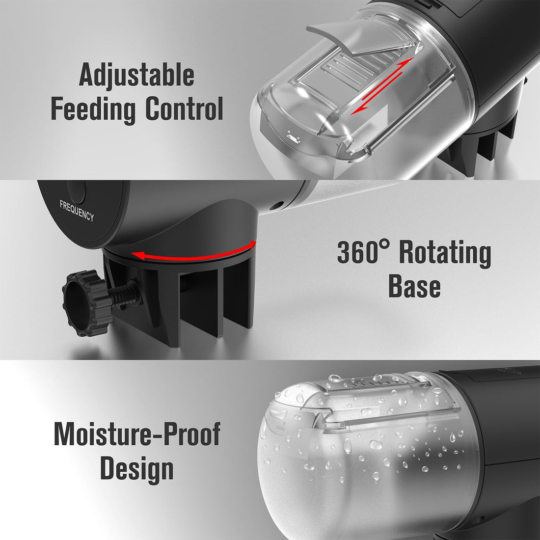 Automatic Fish Feeder Dispenser for Aquarium, 200ml Large Capacity