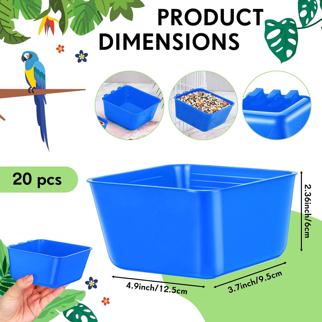 Maxdot 20 Pcs Chicken Water Feeder Cup 16 oz Large Watering Cup
