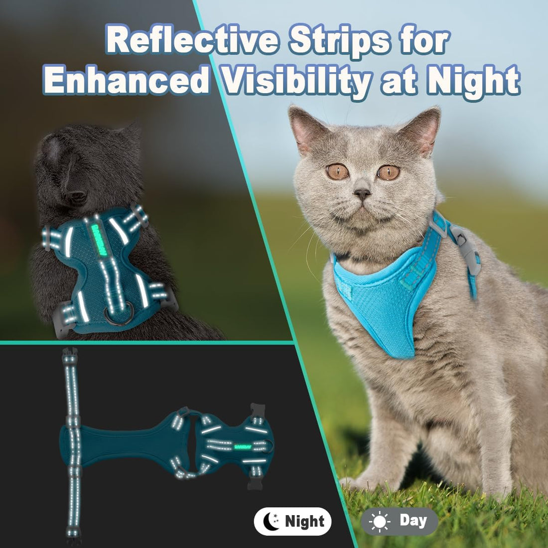 Cat Harness and Leash Set Escape Proof for Kitten Walking