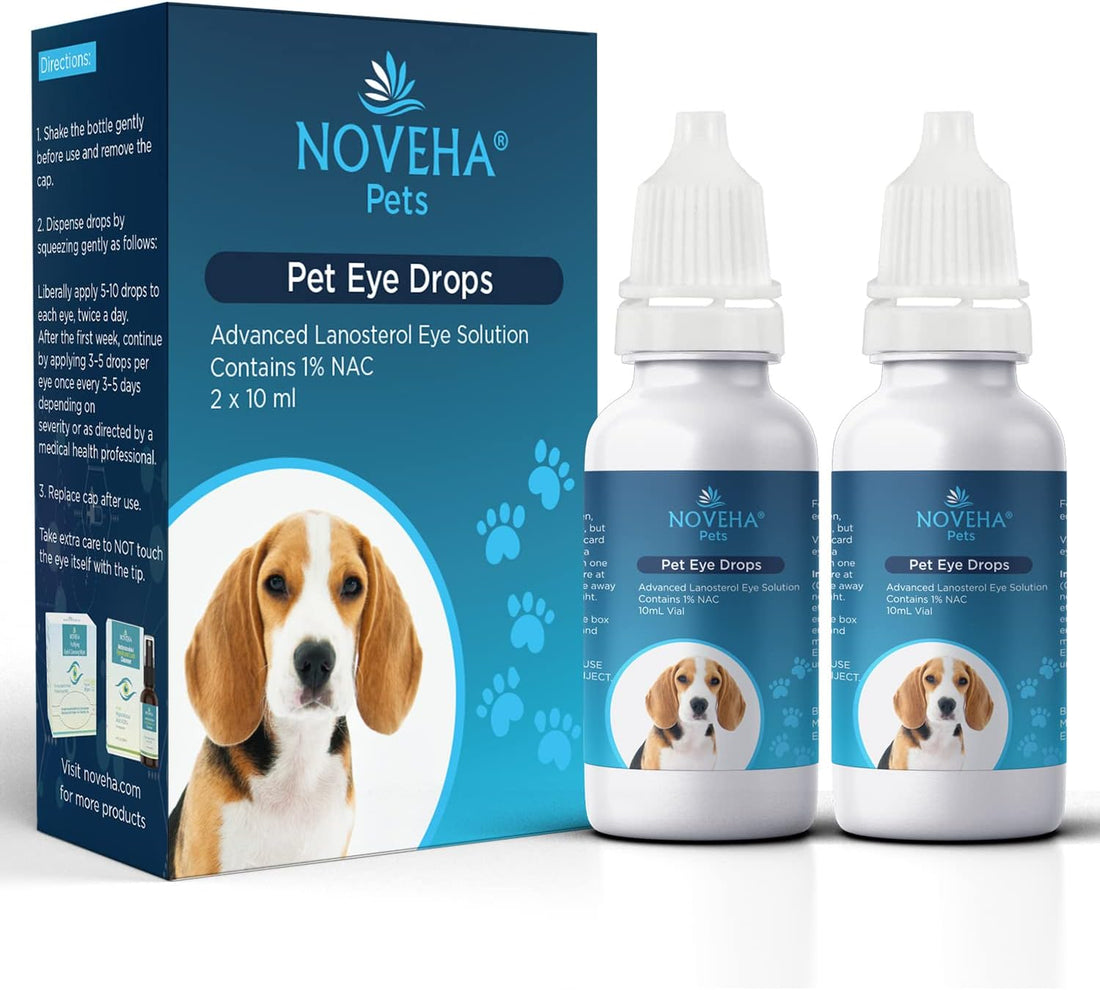 NOVEHA Pet Drops | Advanced Lanosterol Solution + NAC (2 x 10 mL)