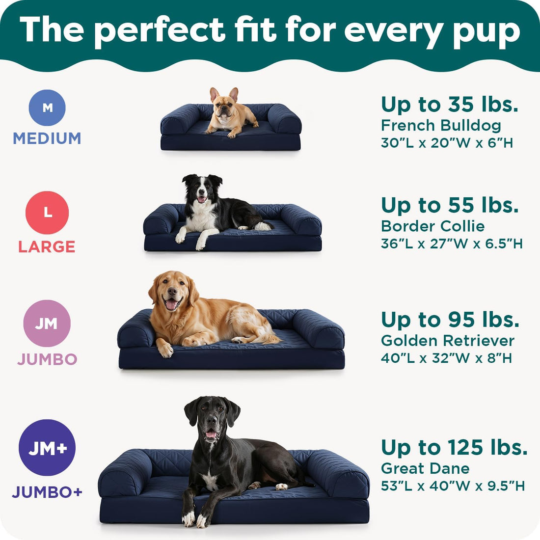 FurHaven Classic Sofa Orthopedic Dog Bed for Large Dogs