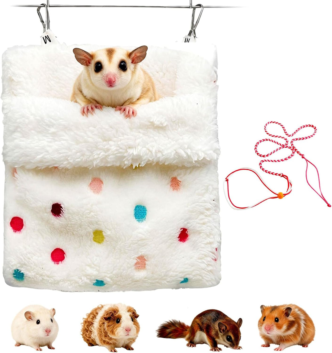 Sugar Glider Pouch and Hamster Leash Set